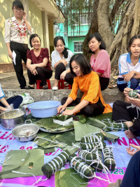 ĐỘI VIÊN LIÊN ĐỘI TRƯỜNG THCS PHÚ AN VỚI HOẠT ĐỘNG TRẢI NGHIỆM “GÓI  BÁNH CHƯNG NGÀY TẾT”