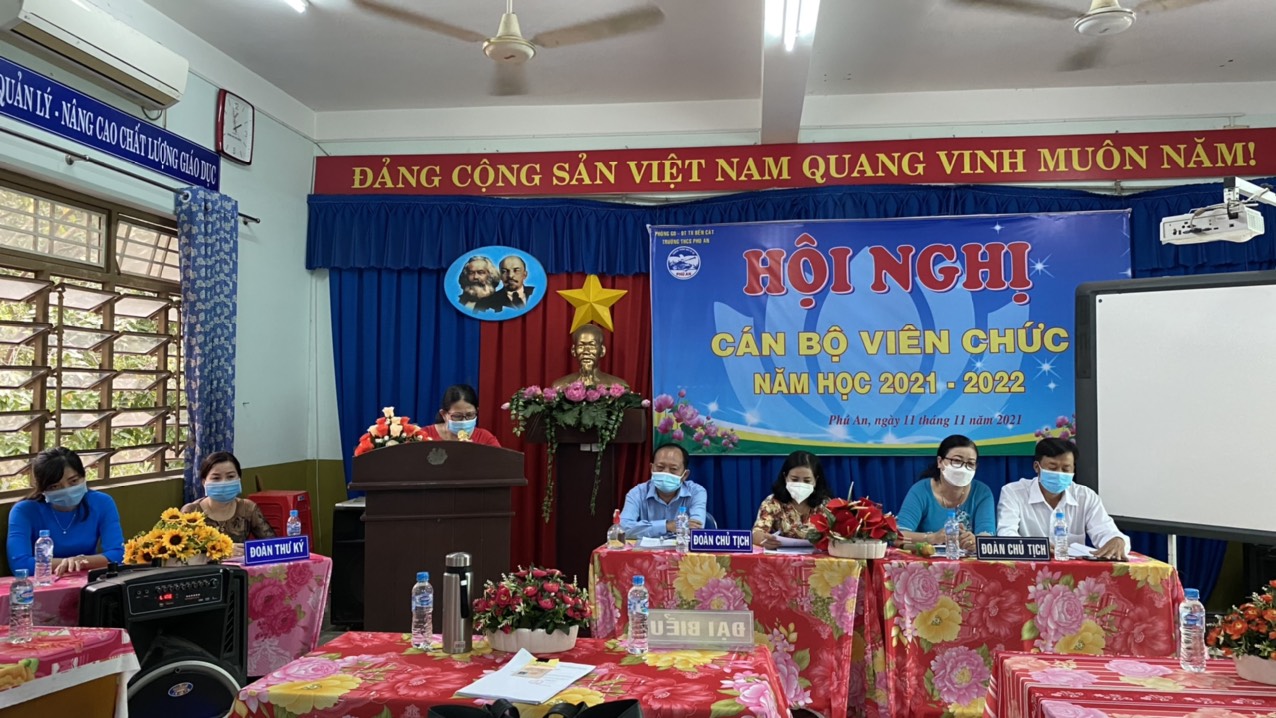 TRƯỜNG THCS PHÚ AN TỔ CHỨC HNCNVC NĂM HỌC 2021-2022