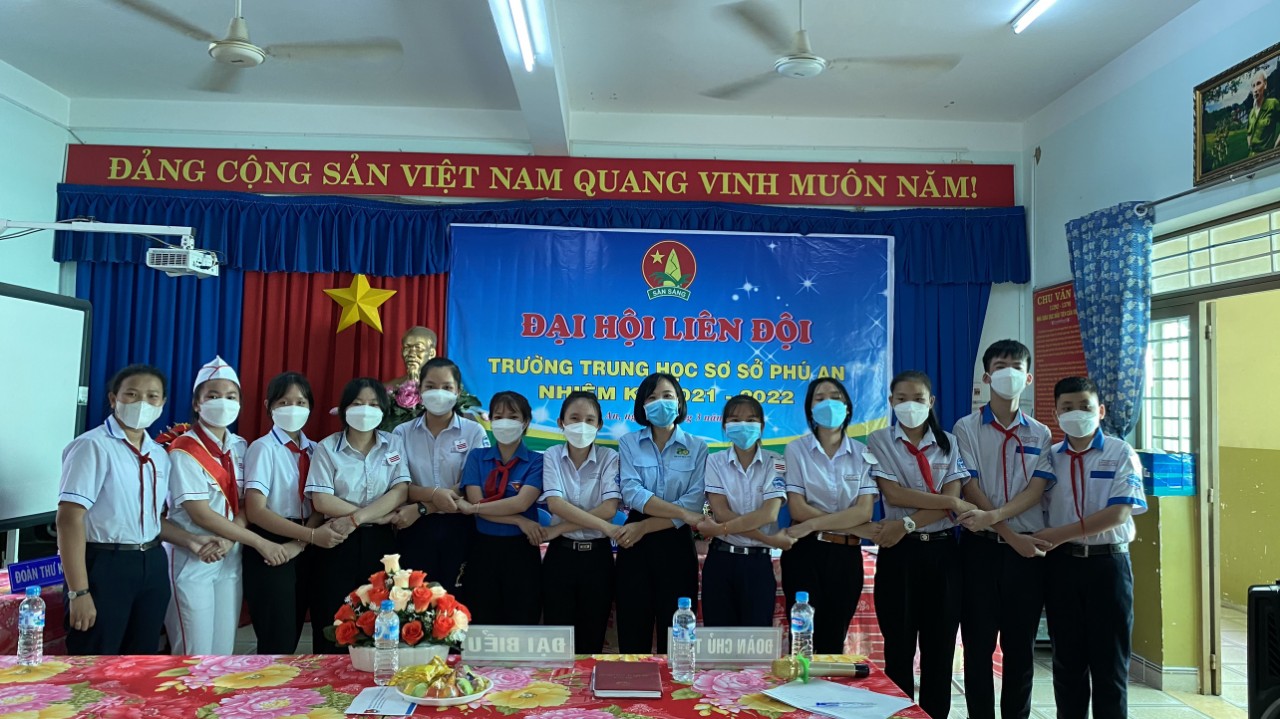 LIÊN ĐỘI THCS PHÚ AN TỔ CHỨC THÀNH CÔNG ĐẠI HỘI LIÊN ĐỘI NHIỆM KỲ 2021-2022
