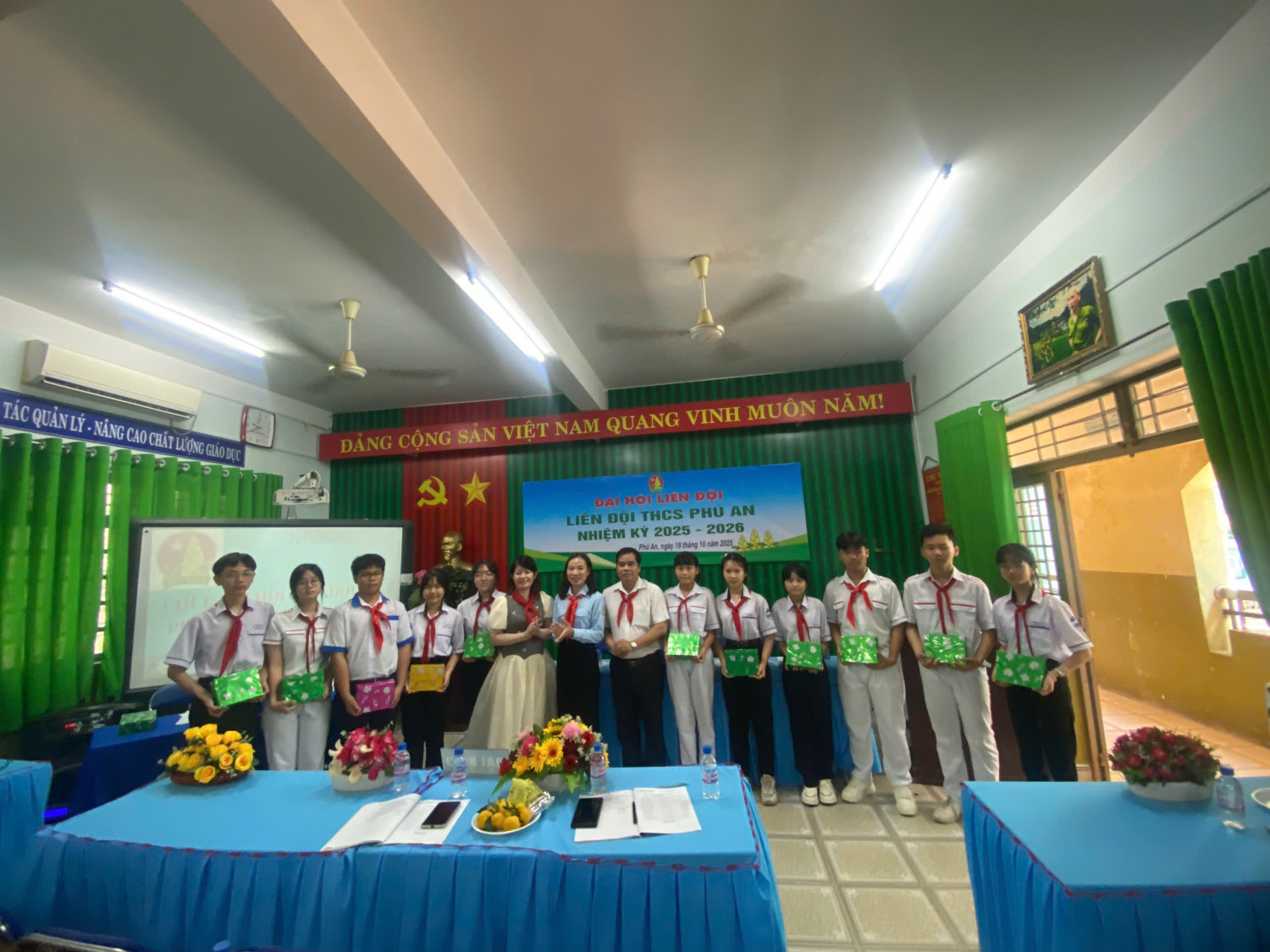 Liên đội THCS Phú An tổ chức thành công đại hội liên đội Nhiệm kỳ 2025-2026