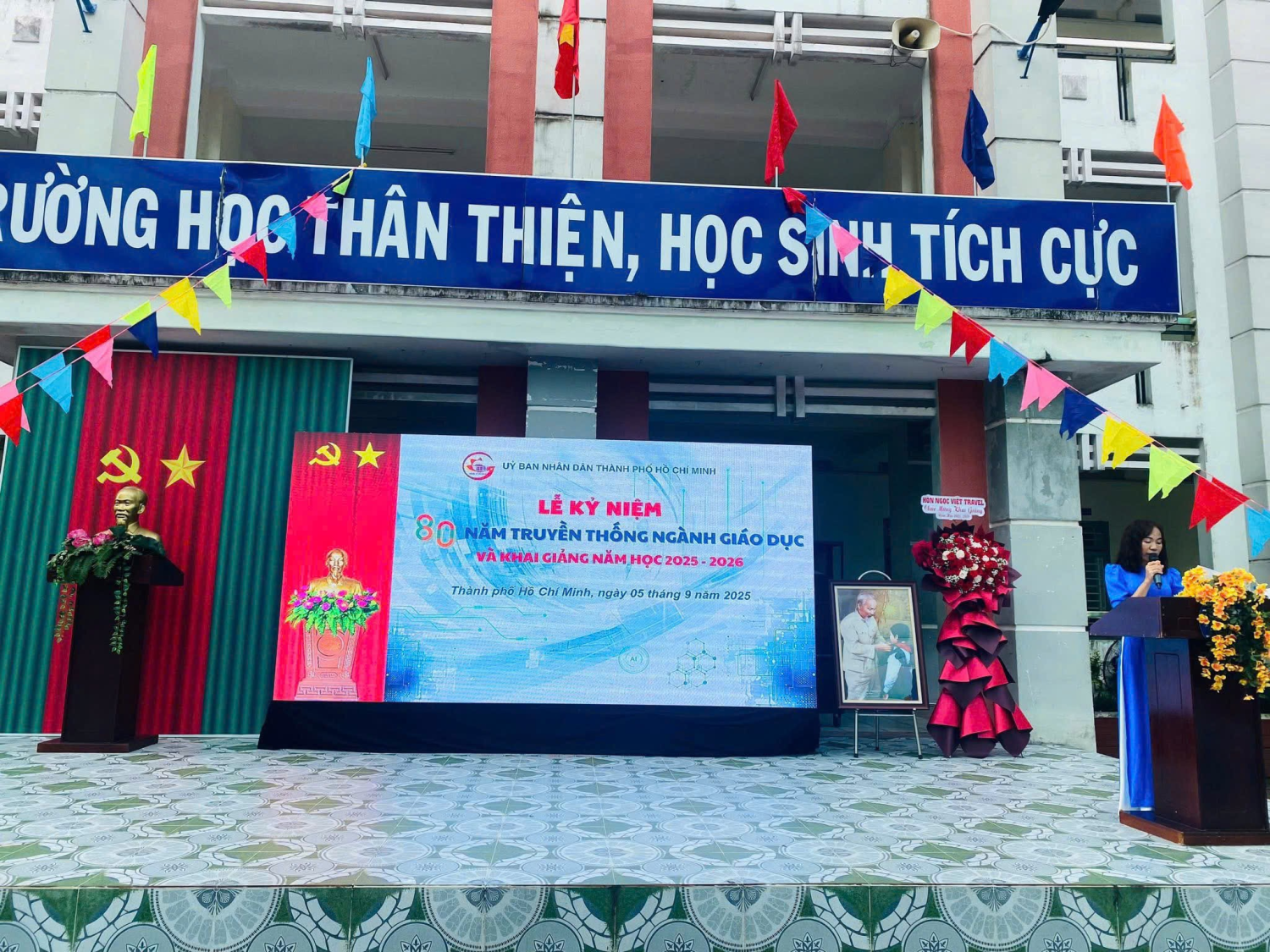 Thầy trò trường THCS Phú An tổ chức lễ khai giảng năm học mới 2025-2206