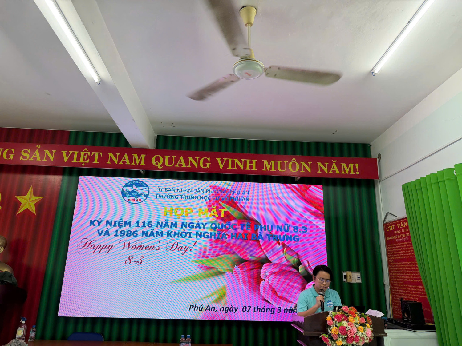 TRƯỜNG THCS PHÚ AN TỔ CHỨC  GẶP MẶT KỶ NIỆM NGÀY QUỐC TẾ PHỤ NỮ 8/3